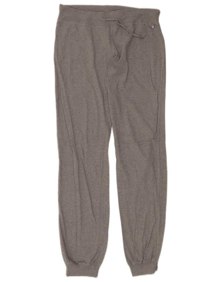 CHAMPION Womens Tracksuit Trousers Joggers UK 16 Large Grey Cotton