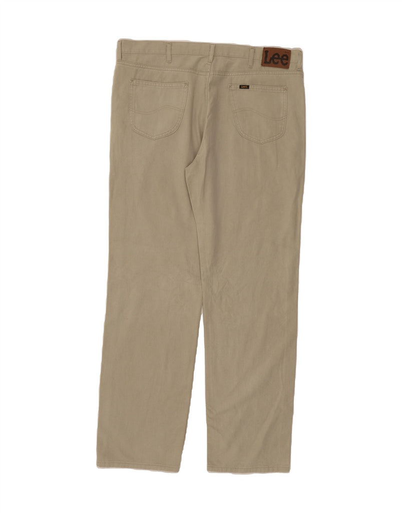 LEE Mens Straight Casual Trousers W40 L34 Beige Cotton Vintage Lee and Second-Hand Lee from Messina Hembry 