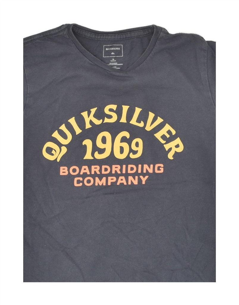 QUIKSILVER Boys Graphic T-Shirt Top 11-12 Years Grey Cotton | Vintage Quiksilver | Thrift | Second-Hand Quiksilver | Used Clothing | Messina Hembry 