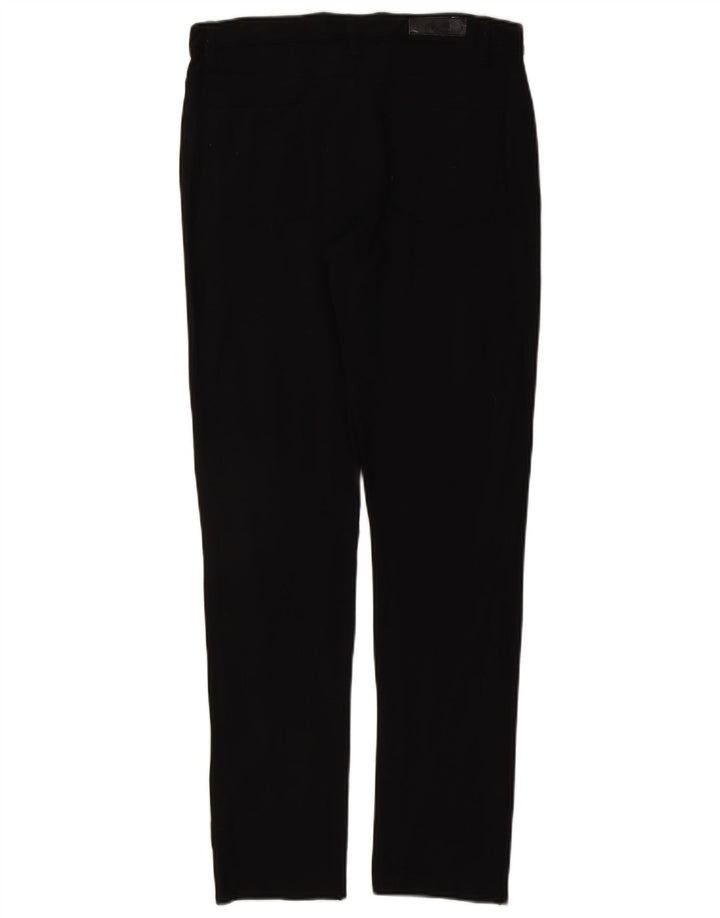 CALVIN KLEIN Womens Slim Casual Trousers US 12 Large W30 L31 Black Rayon
