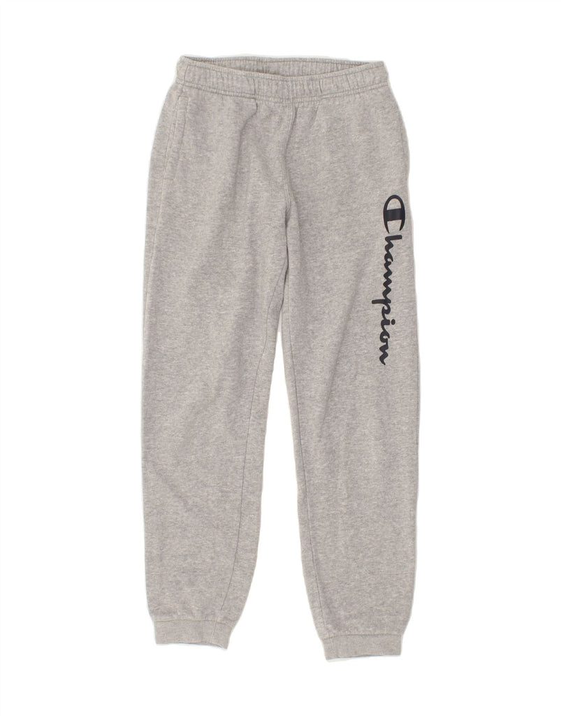 CHAMPION Boys Graphic Tracksuit Trousers Joggers 11-12 Years Large Grey Vintage Champion and Second-Hand Champion from Messina Hembry 