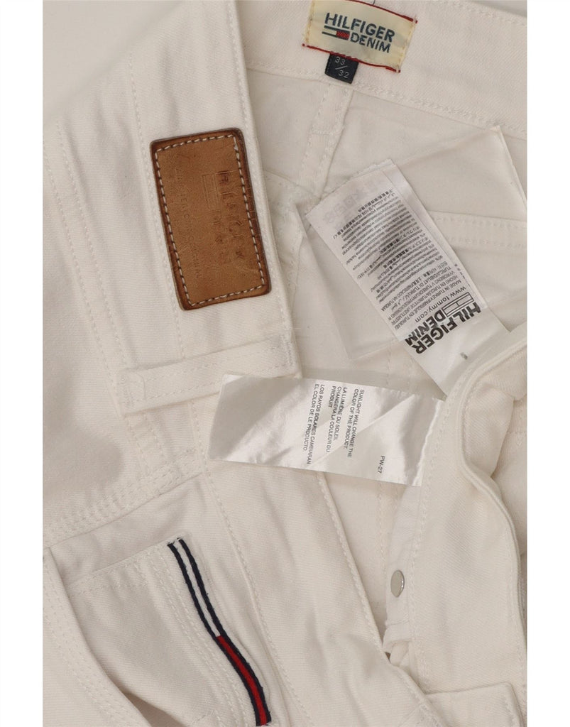 TOMMY HILFIGER Womens Sophie Skinny Cropped Jeans W33 L24 White Cotton Vintage Tommy Hilfiger and Second-Hand Tommy Hilfiger from Messina Hembry 