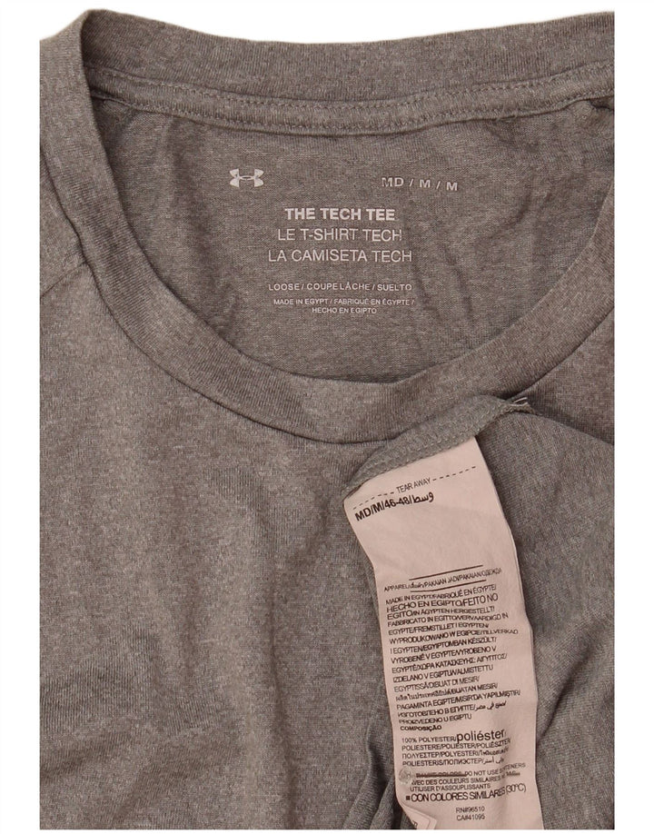 UNDER ARMOUR Mens T-Shirt Top Medium Grey Polyester