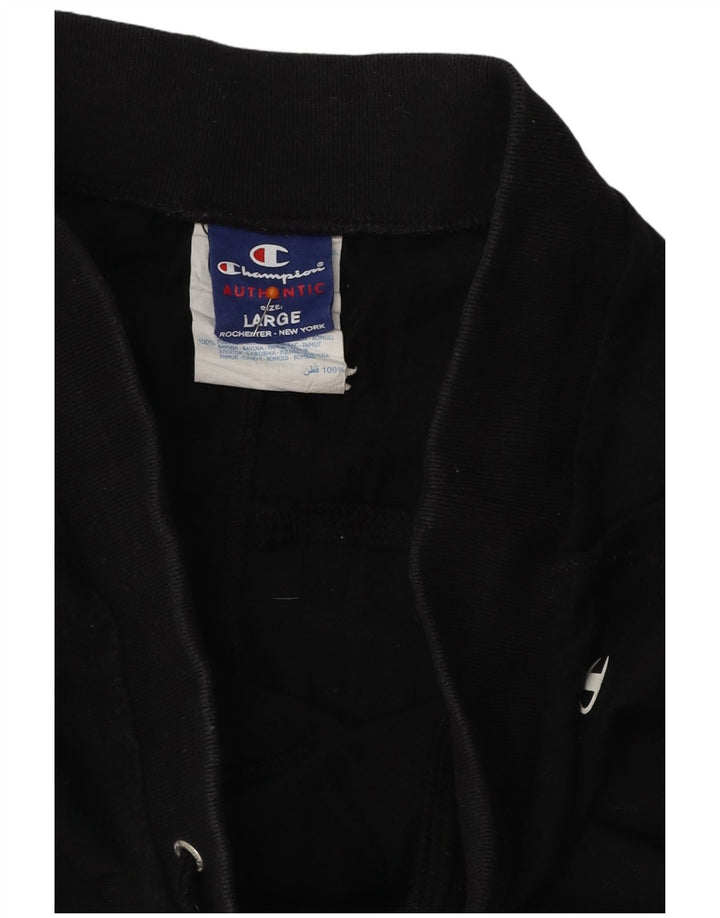 CHAMPION Womens Tracksuit Trousers Joggers UK 16 Large  Black Cotton