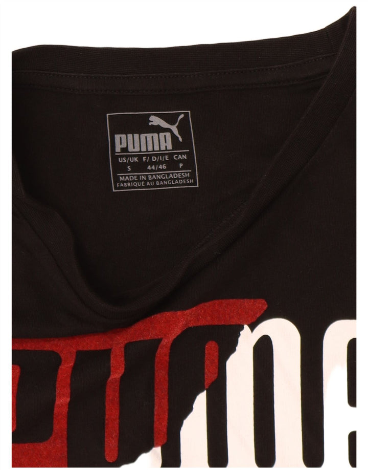 Puma Mens Graphic T-Shirt Top Small Black