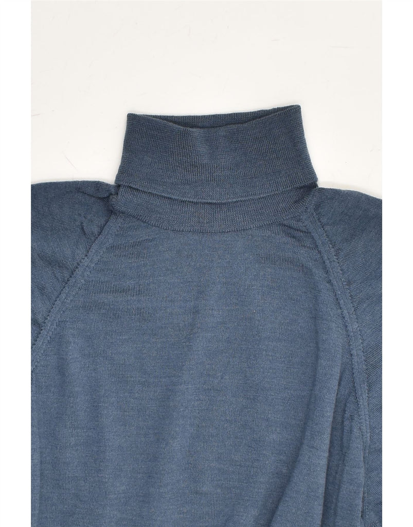 VINTAGE Womens Roll Neck Jumper Sweater UK 14 Large Blue | Vintage Vintage | Thrift | Second-Hand Vintage | Used Clothing | Messina Hembry 