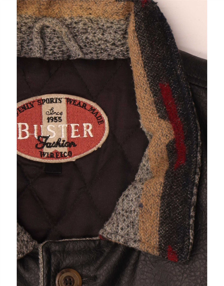 Buster Mens Windbreaker Jacket IT 58 4XL Grey Striped Acrylic