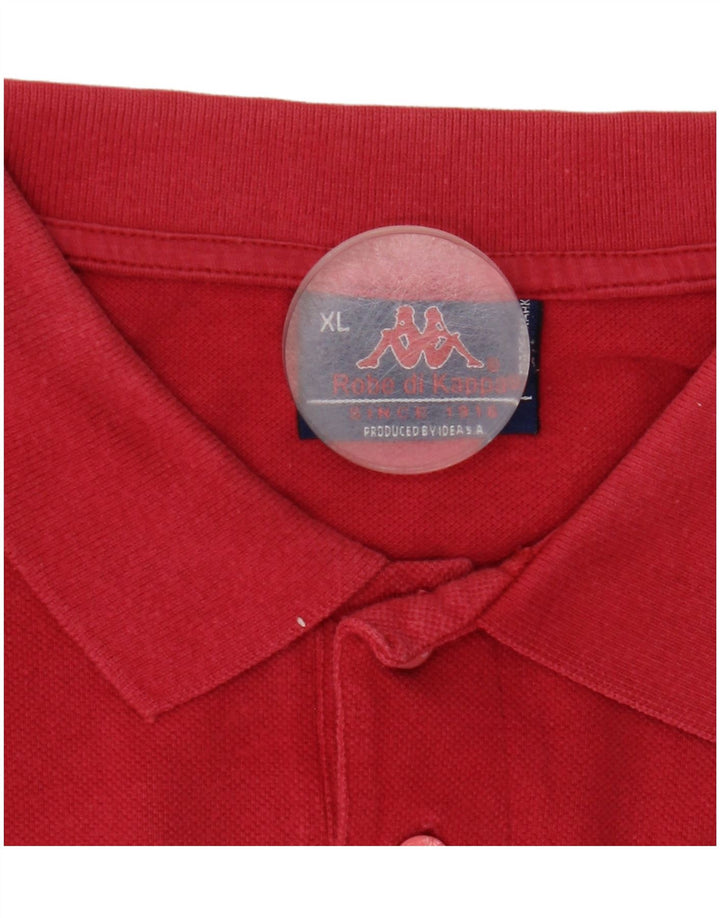 Kappa Mens Long Sleeve Polo Shirt XL Red