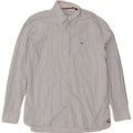Tommy Hilfiger Mens Shirt XL Blue Pinstripe Cotton