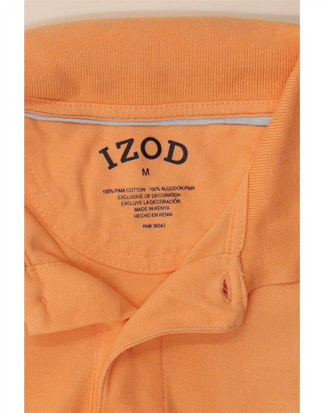 IZOD Mens Polo Shirt Medium Orange Cotton Vintage Izod and Second-Hand Izod from Messina Hembry 