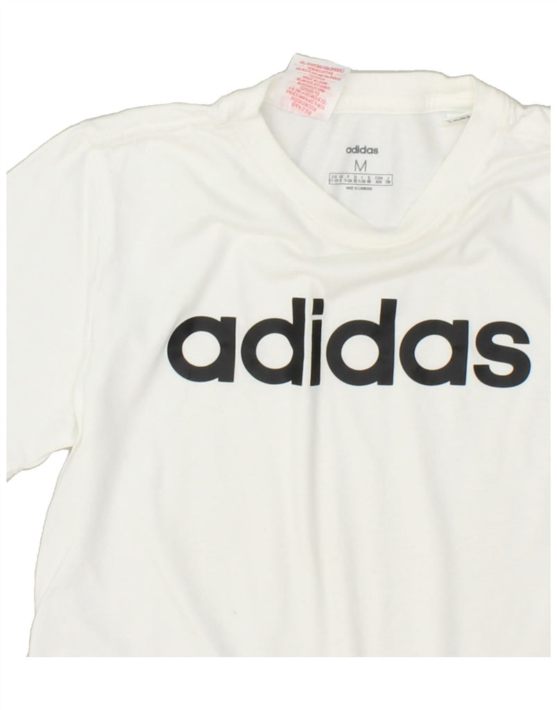 ADIDAS Boys Graphic T-Shirt Top 11-12 Years Medium  White Cotton | Vintage Adidas | Thrift | Second-Hand Adidas | Used Clothing | Messina Hembry 