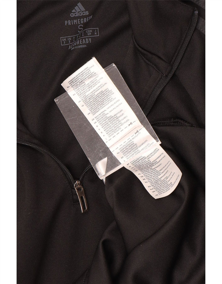 ADIDAS Mens Aeroready Zip Neck Pullover Tracksuit Top Small Black