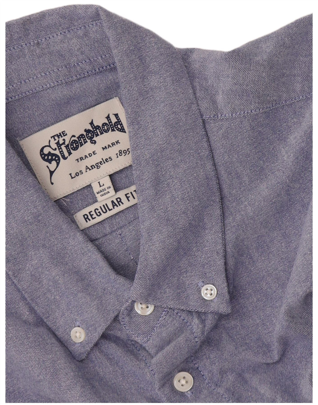 The Stronghold Mens Regular Fit Shirt Large Blue