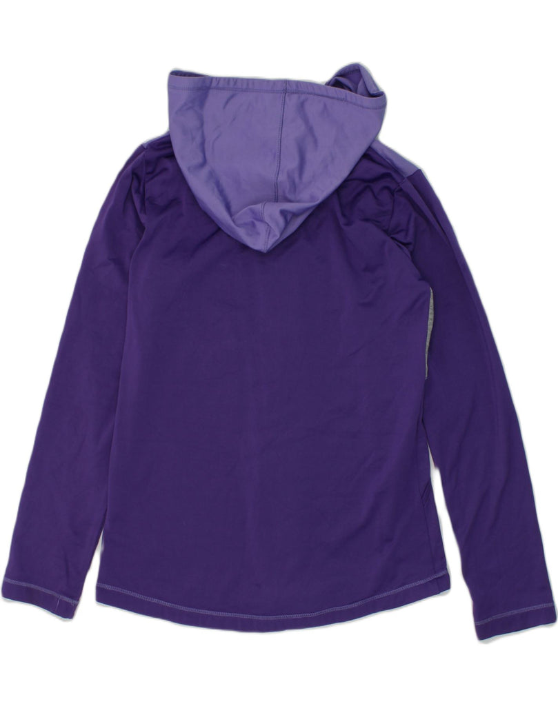 CHAMPION Girls Zip Hoodie Sweater 8-9 Years Medium Purple Colourblock | Vintage Champion | Thrift | Second-Hand Champion | Used Clothing | Messina Hembry 