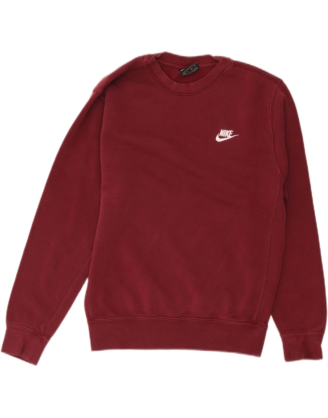 NIKE Mens Sweatshirt Jumper XS Burgundy Cotton