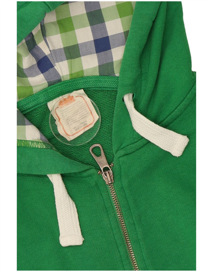 Sundek Mens Zip Hoodie Sweater Medium Green Cotton