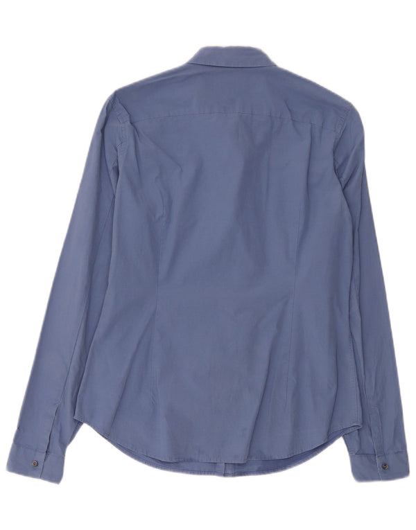 Timberland Womens Slim Fit Shirt UK 14 Large Blue