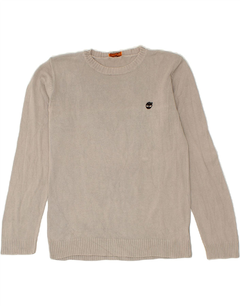 TIMBERLAND Girls Boat Neck Jumper Sweater 13-14 Years Grey Cotton Vintage Timberland and Second-Hand Timberland from Messina Hembry 