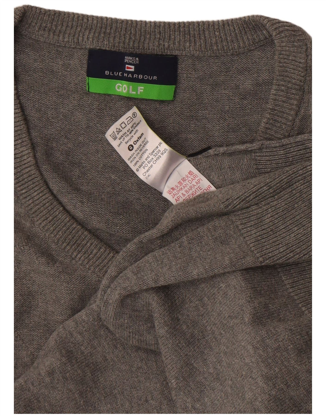 MARKS & SPENCER Mens Blue Harbour Vest Tank Top UK 38/40 Medium Grey