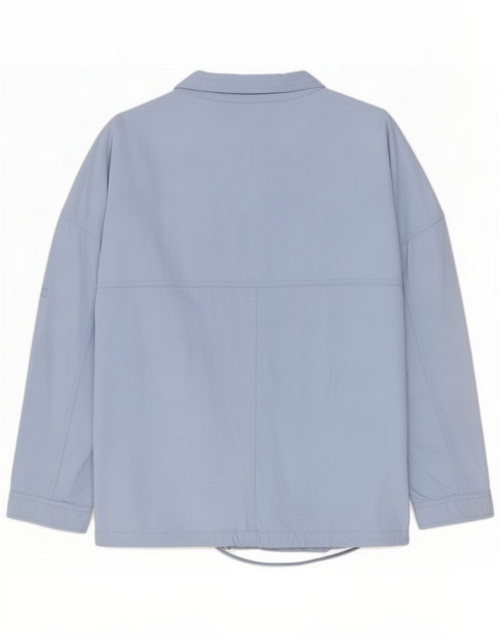 Marks & Spencer Womens Oversized Bomber Jacket UK 12 Medium Blue Viscose