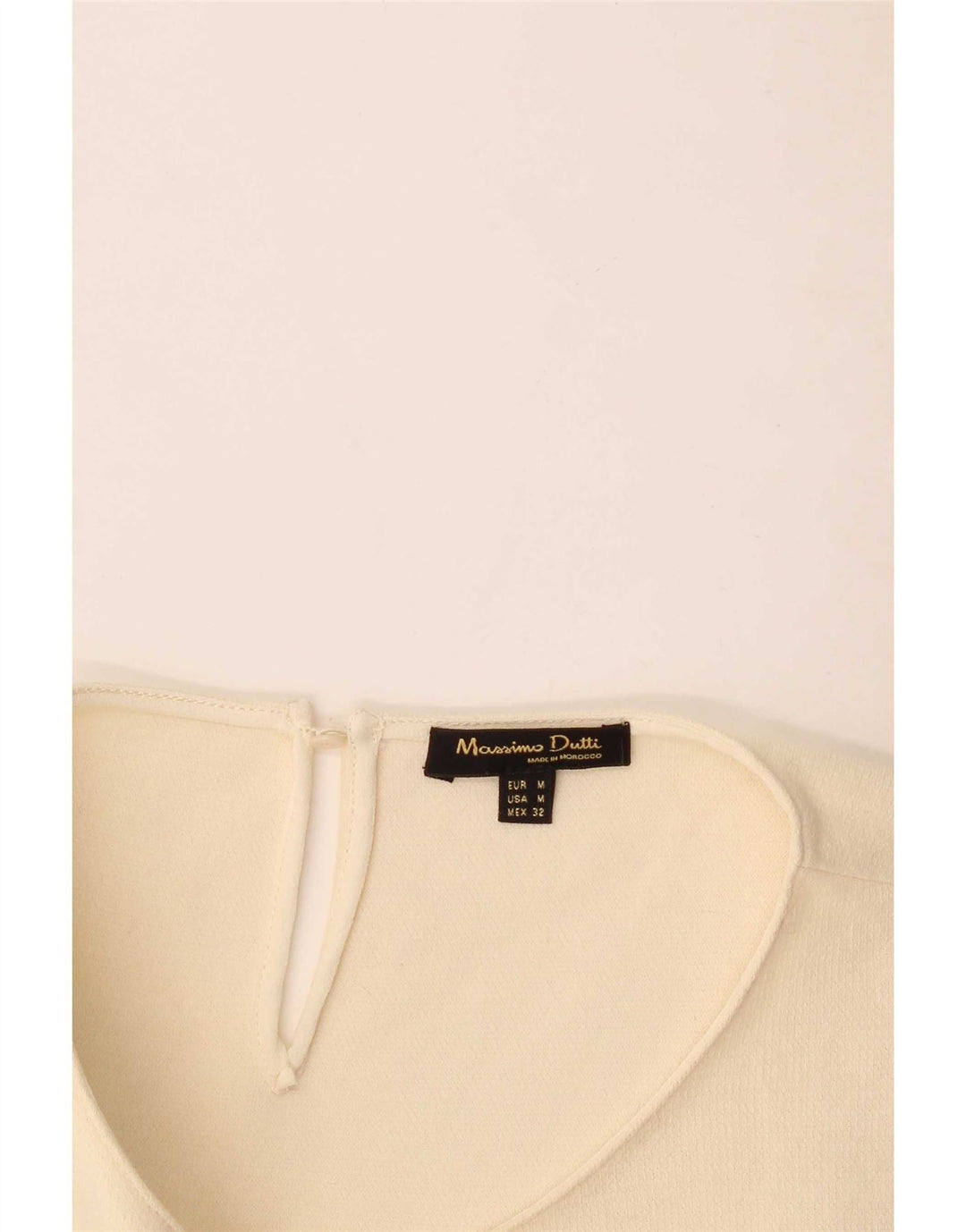 Massimo Dutti Womens Blouse Top UK 12 Medium Off White
