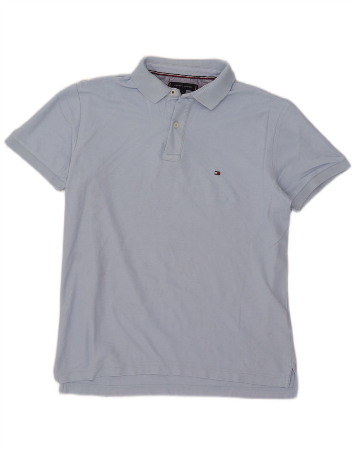 Tommy Hilfiger Mens Regular Fit Polo Shirt Medium Blue Cotton