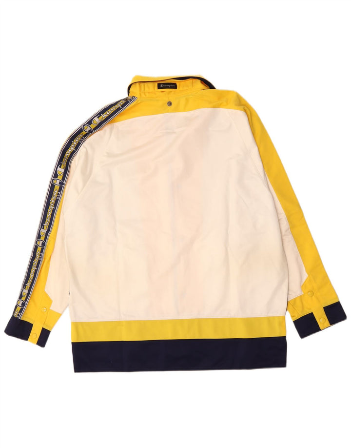 Champion Mens Loose Fit Tracksuit Top Jacket Small Navy Blue Colourblock