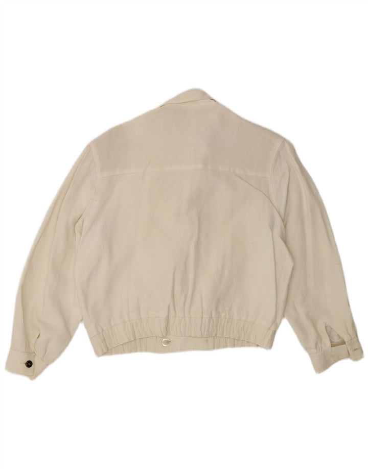 Vintage Womens Double Breasted Blazer Jacket EU 38 Medium Off White
