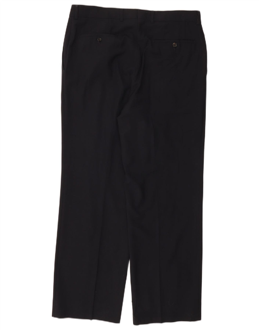 HUGO BOSS Womens Straight Suit Trousers W34 L31 Navy Blue Virgin Wool