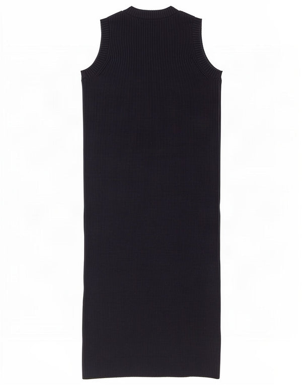Zara Womens Sleeveless Jumper Dress UK 10 Small Navy Blue Polyester