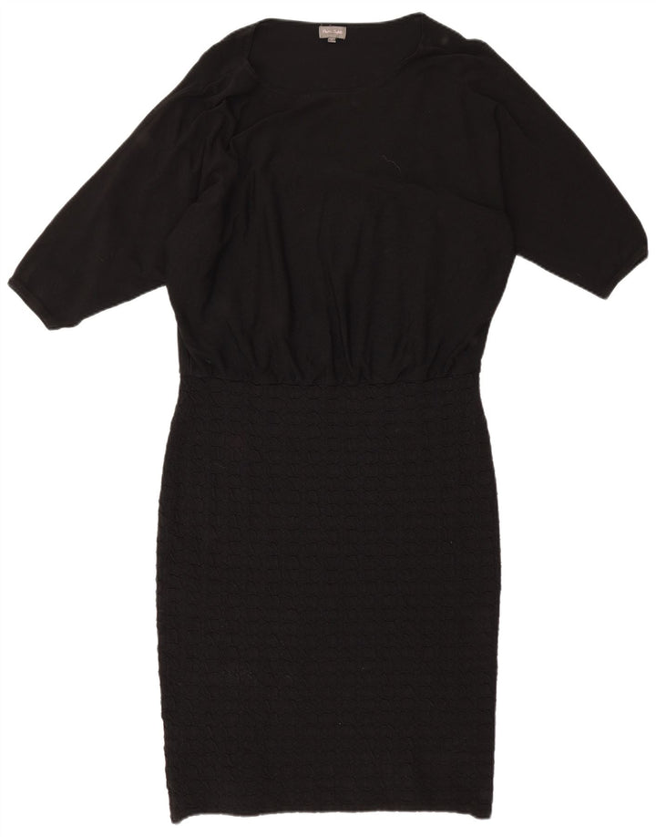 Phase Eight Womens Oversized Sheath Dress UK 16 Large Black Viscose