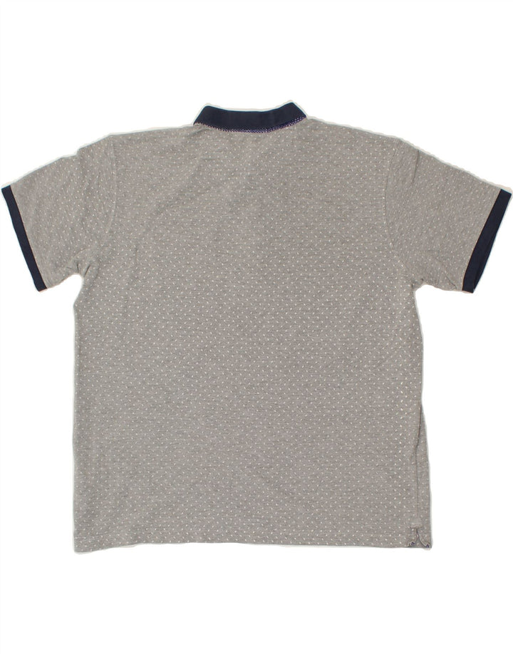 GAS Mens Polo Shirt 3XL Grey Spotted Cotton Vintage Gas and Second-Hand Gas from Messina Hembry 
