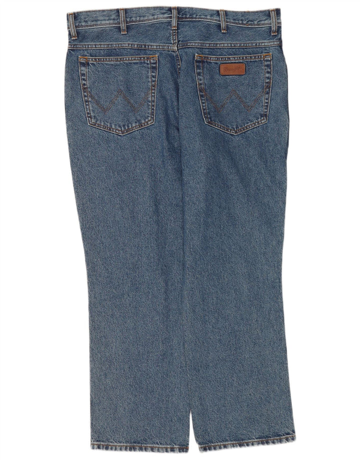 Wrangler Mens Regular Fit Straight Jeans W40 L30 Blue Cotton