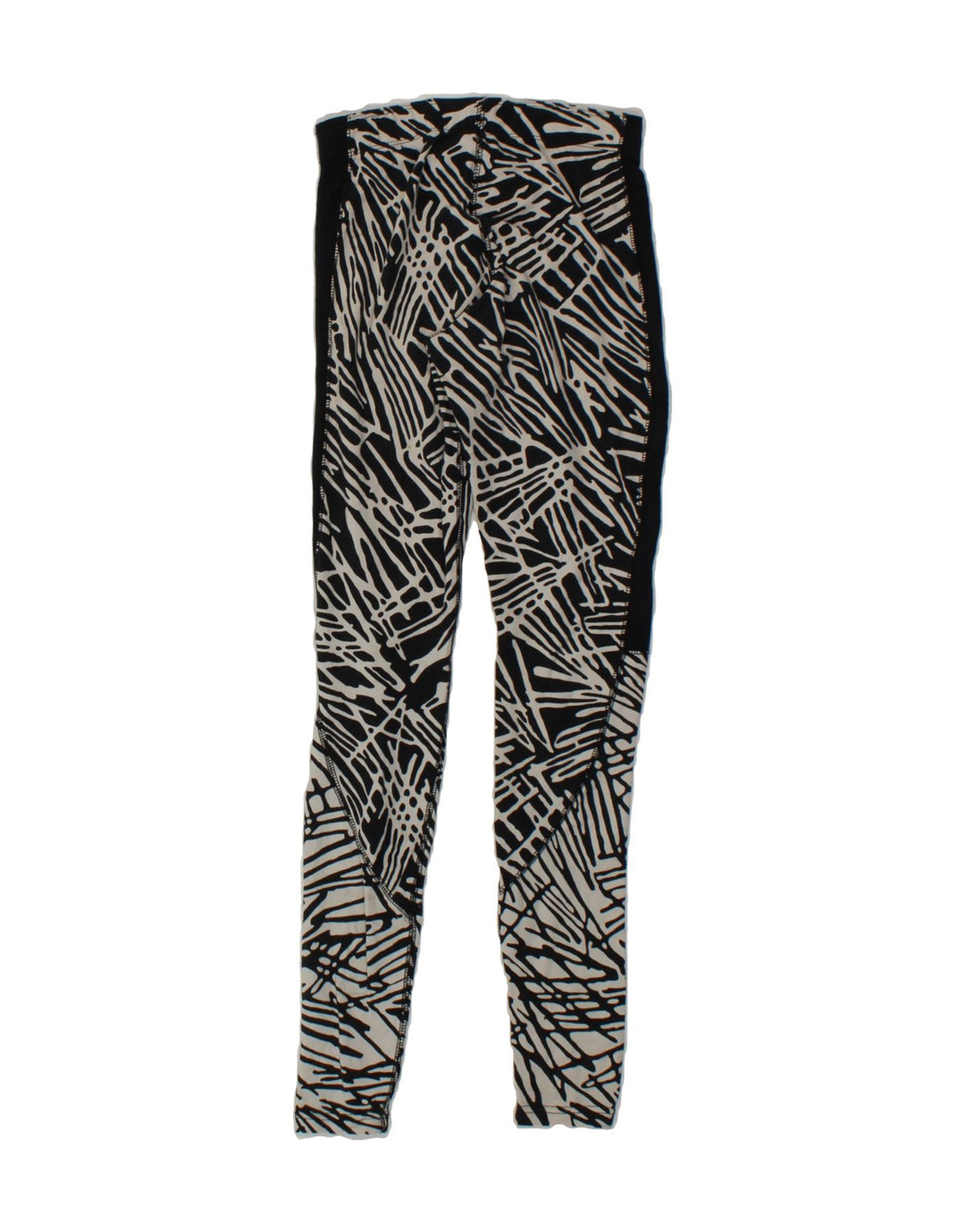 NIKE Womens Leggings UK 4 XS Black Geometric Vintage Nike and Second-Hand Nike from Messina Hembry 