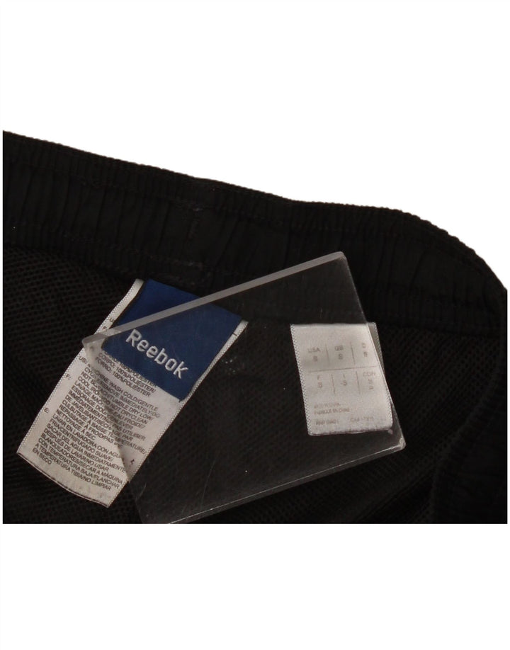 Reebok Mens Tracksuit Trousers Joggers Small Black Colourblock Polyester