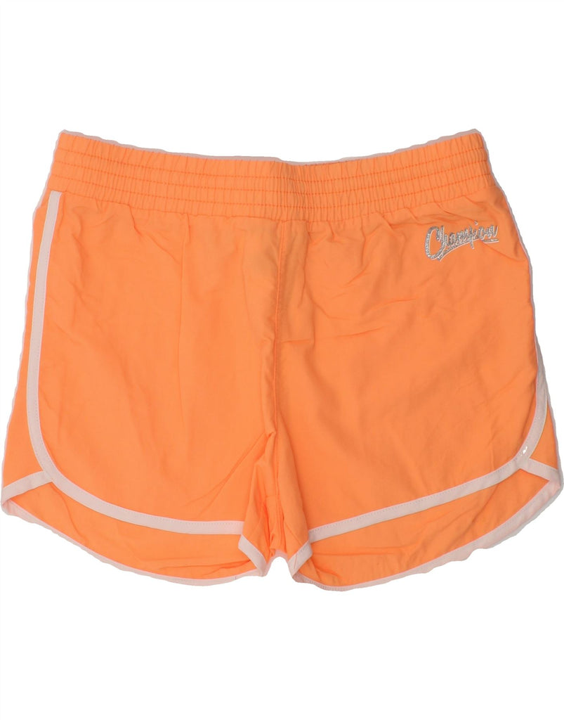 CHAMPION Girls Authentic Sport Shorts 11-12 Years Large Orange Polyamide | Vintage Champion | Thrift | Second-Hand Champion | Used Clothing | Messina Hembry 