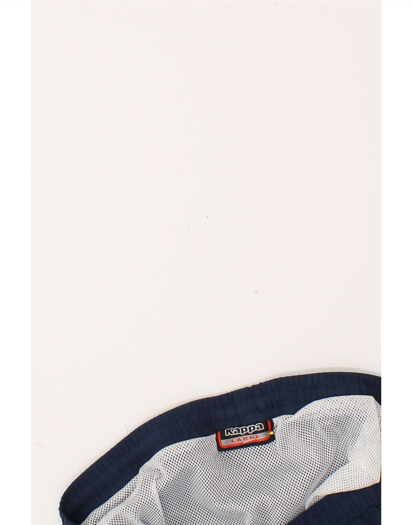 KAPPA Mens Graphic Sport Shorts Large Navy Blue | Vintage Kappa | Thrift | Second-Hand Kappa | Used Clothing | Messina Hembry 