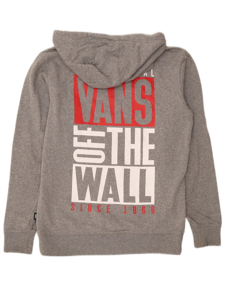 Vans Mens Graphic Hoodie Jumper XS Grey