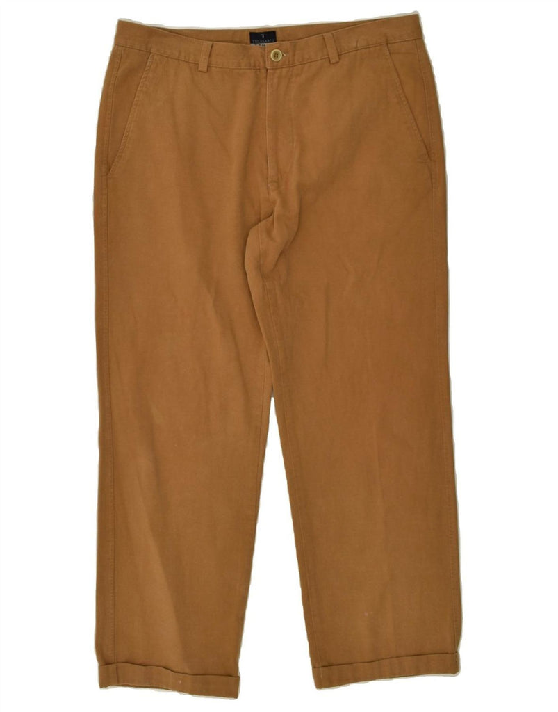 TRUSSARDI Mens Straight Chino Trousers IT 54 2XL W36 L29  Brown | Vintage Trussardi | Thrift | Second-Hand Trussardi | Used Clothing | Messina Hembry 