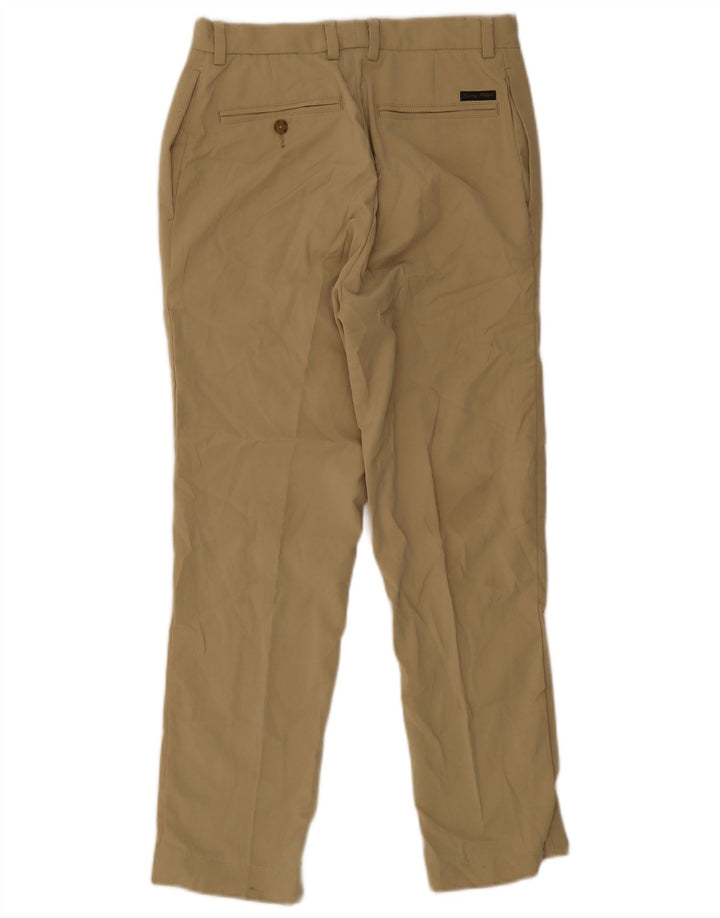 Tommy Hilfiger Mens Slim Chino Trousers W32 L30 Beige Polyester