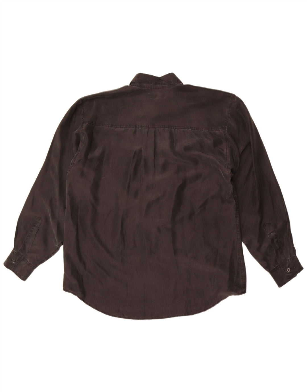 Vintage Mens Shirt Large Black Silk
