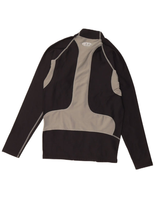 Under Armour Mens Slim Fit Top Long Sleeve Large Black Colourblock Sports