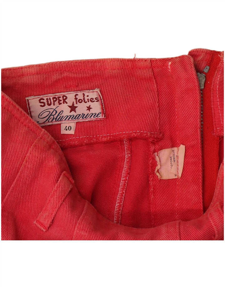 Blumarine Womens Denim Skirt IT 40 Small W27 Red Cotton