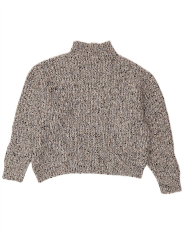 Marks & Spencer Mens Turtle Neck Jumper Sweater UK 14 Medium Grey Flecked