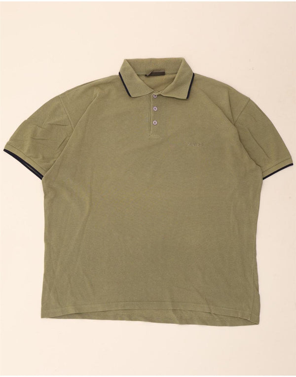 Wrangler Mens Polo Shirt XL Khaki Cotton