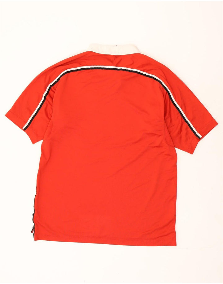 Nike Mens T-Shirt Top UK 42/44 Large Red Colourblock Polyester