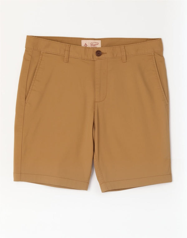 Penguin Mens Chino Shorts W30 Medium Beige Cotton