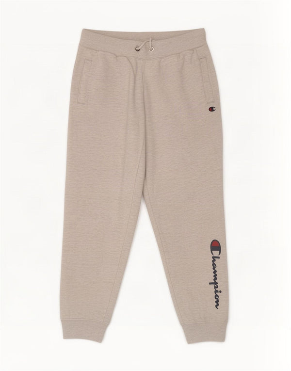 Champion Mens Graphic Tracksuit Trousers Joggers Small Grey Cotton