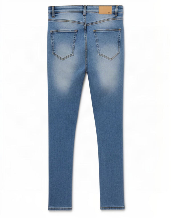 Zara Womens Distressed Skinny Jeans EU 38 Medium W28 L27 Blue