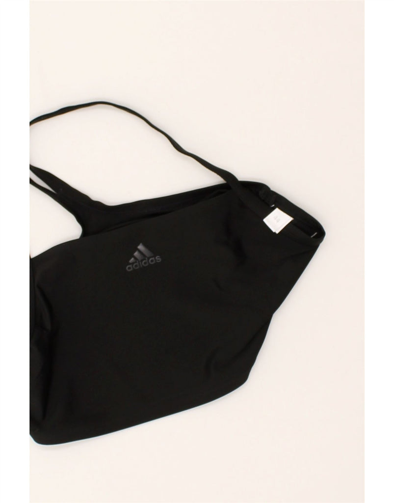 ADIDAS Womens Crop Top IT 44 Medium Black Polyester | Vintage Adidas | Thrift | Second-Hand Adidas | Used Clothing | Messina Hembry 